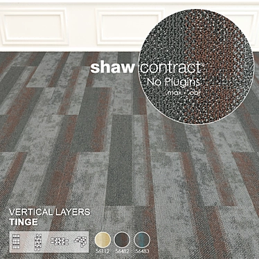 Tinge Vertical Layers Carpet: 3 Colors, 24 Textures 3D model image 1 