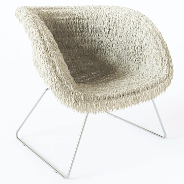 Cozy Woven Seat: Basket Chair 3D model image 1 