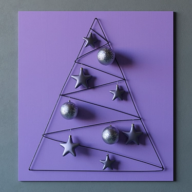  Decorative wall Christmas tree made of wire with toys