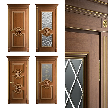 Parisian Elegance: Massivstyle Interior Doors 3D model image 1 