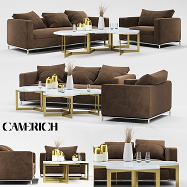 Cambridg Balance Set: 3-Seater Sofa & Armchair 3D model image 1 