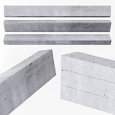 Industrial Loft Concrete Beam 3D model image 1 