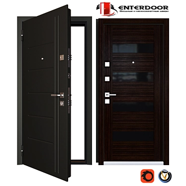 EnterDoor Siti-C: Secure Metal Entrance Door 3D model image 1 