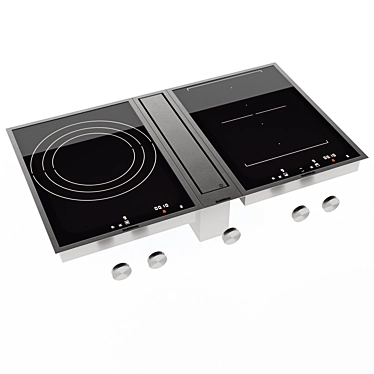 Gaggenau Vario Series: Induction Cooktop, Wok, Vent 3D model image 1 