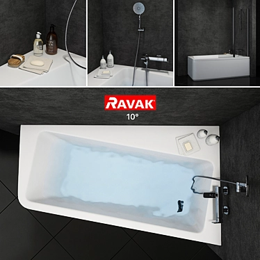 Title: Ravak 10° Bath: Ultimate Comfort and Style! 3D model image 1 