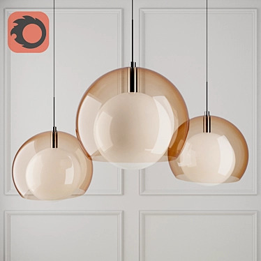 Modern Acrylic Pendant Lamp 3D model image 1 