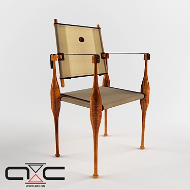 Albera AS-27: Stylish Wooden Chair 3D model image 1 