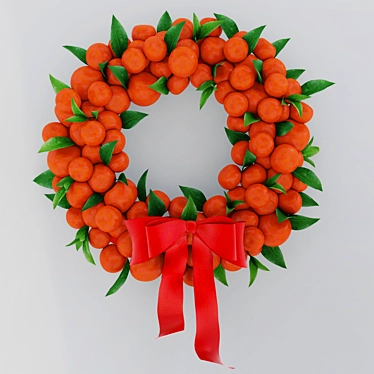 Citrus Delight Wreath 3D model image 1 