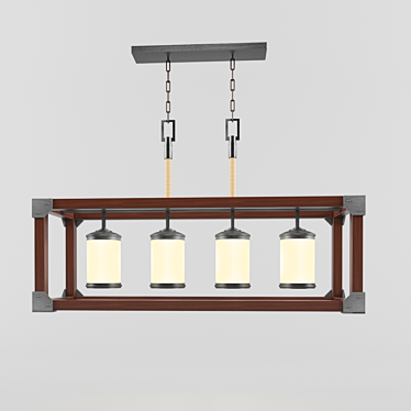 Modern LED Ceiling Light Fixture 3D model image 1 