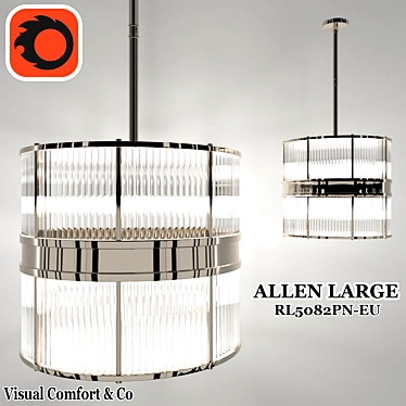 Modern Allen Large Pendant 3D model image 1 