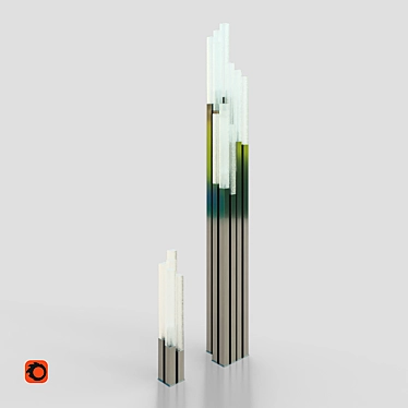Park Lamps Tower Set 3D model image 1 