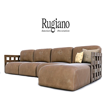 Braid Collection by Rugiano: Sophisticated Sofa 3D model image 1 