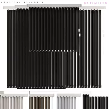 Sleek Vertical Blinds - Easy and Optimal 3D model image 1 