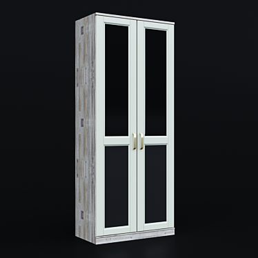 Elegant Provence Wardrobe - Sonoma Truffle 3D model image 1 