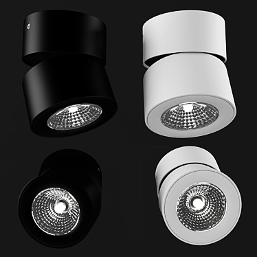 Sleek Aluminum Ceiling Lamp 3D model image 1 