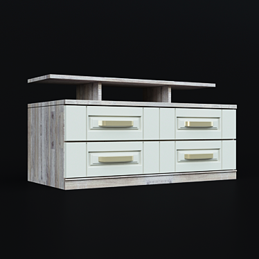 Elegant TV Stand in Provence Style 3D model image 1 