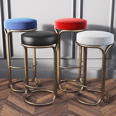 Cora Stools: Modern Elegance for Bar & Counter 3D model image 1 