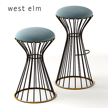 west elm Adelphi Stool: Modern and Versatile 3D model image 1 