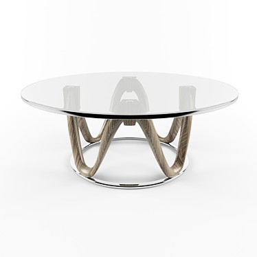 Sleek Round Coffee Table 3D model image 1 