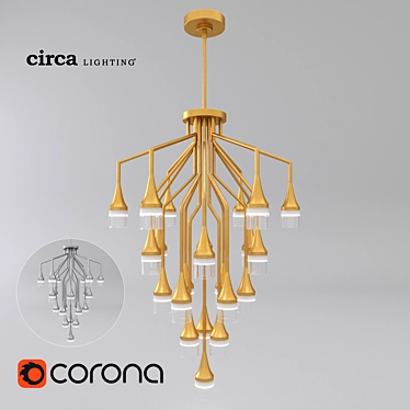  Patrona LED Chandelier: Modern Elegance Illuminated 3D model image 1 