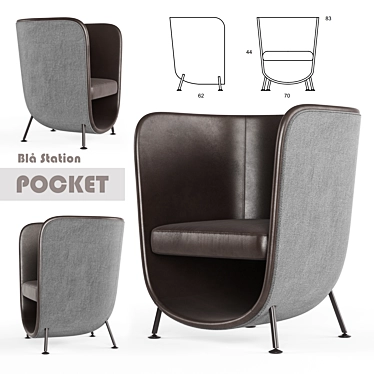 Pocket Chair | Modern Design | Stone Designs 3D model image 1 