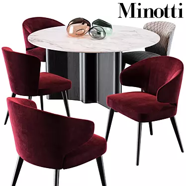 Minotti Aston Dining Chair Lou Dining Table