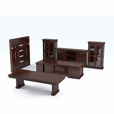 Elegant Executive Office Furniture 3D model image 1 