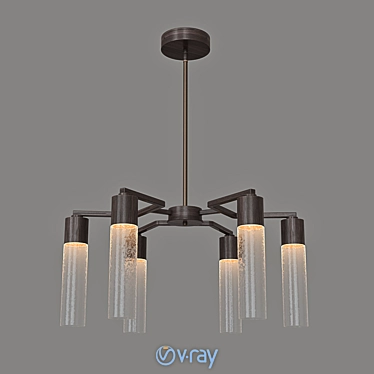 Elegant Raindrop Chandelier 3D model image 1 