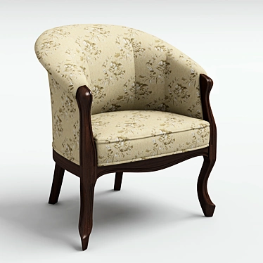 Amadeus Classic Armchair - Elegant and Comfortable 3D model image 1 