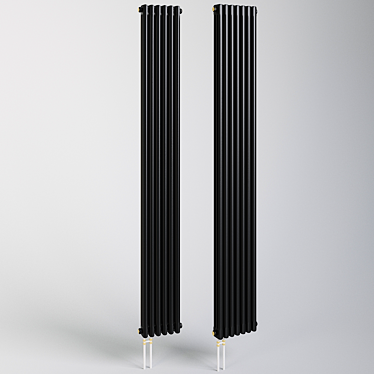 Radiator of the heating battery black