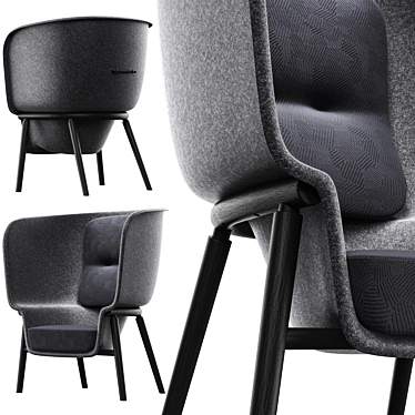 Contemporary Comfort: DeVorm Pod Chair 3D model image 1 