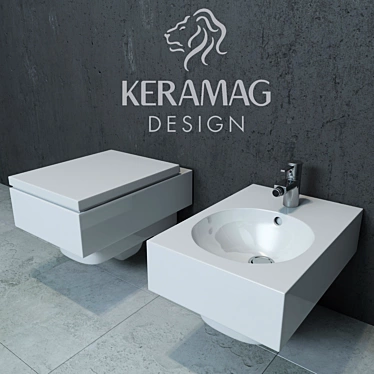 Preciosa II Hanging Toilet & Bidet: Modern Design 3D model image 1 