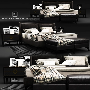 Enzo Bed - Luxurious Comfort for Your Bedroom 3D model image 1 