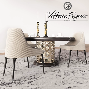 Elegant Italian Furniture Set 3D model image 1 