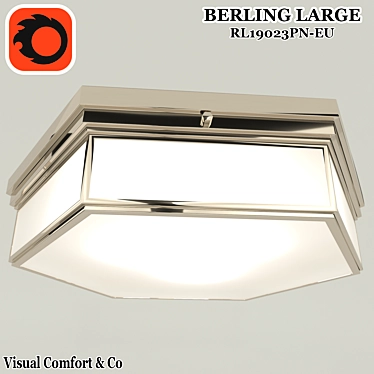 Elegant Berling Large Ceiling Light 3D model image 1 