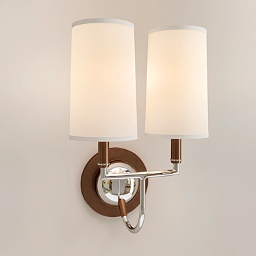 Elkins Double Sconce: Timeless Elegance 3D model image 1 