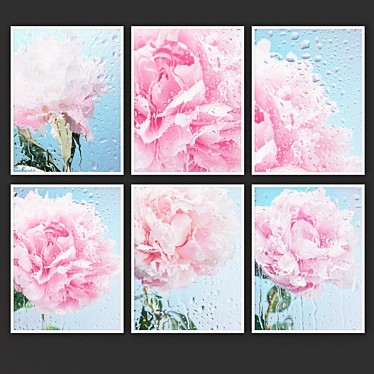 14-Piece Peony Blossom Art Set 3D model image 1 