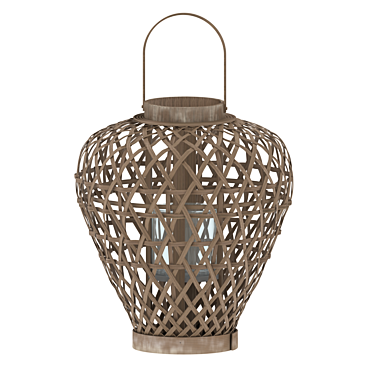 Coconio Wood Waterfall Lantern 3D model image 1 