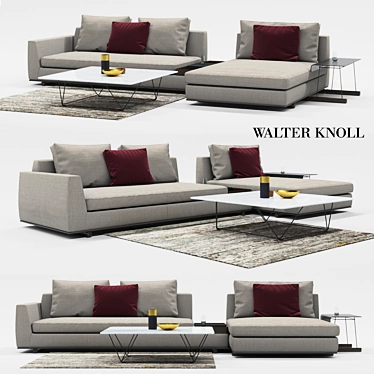 Walter Knoll Tama Living: Modern & Chic Seating 3D model image 1 