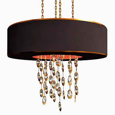 Elegant Black Tie Chandelier 3D model image 1 