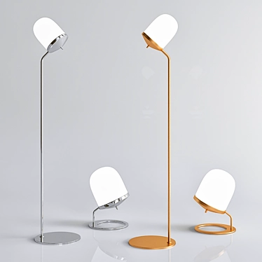 Elegant and Modern Lula Floor Lamp 3D model image 1 
