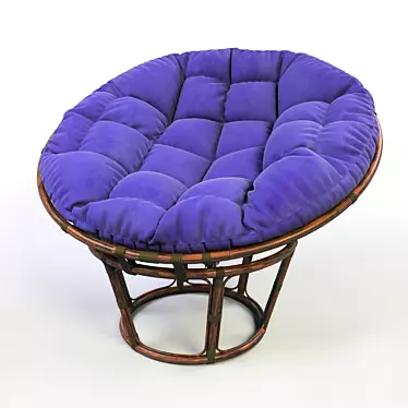 Rustic Rattan Chair: Vintage Charm 3D model image 1 