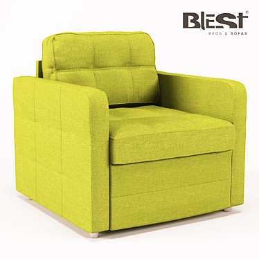 BlestTM Indie Armchair: Organic Comfort 3D model image 1 