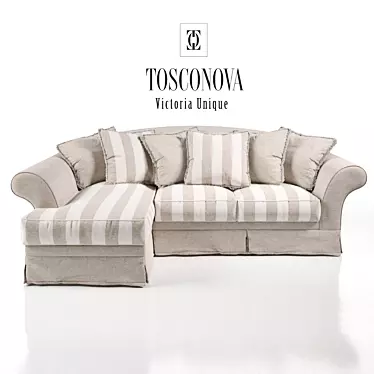 Elegant Provence Corner Sofa 3D model image 1 