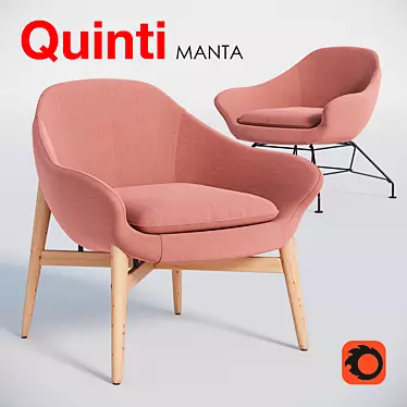 Manta: The Quintessential Lounge Chair 3D model image 1 