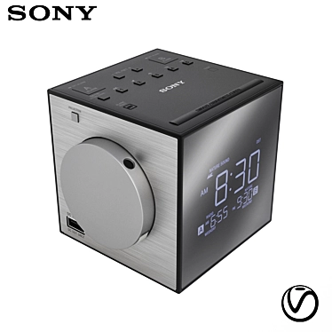 Sony ICF-C1PJ Digital Alarm Clock 3D model image 1 