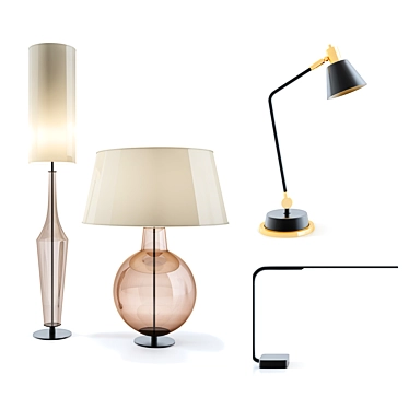 Elegant Illumination: Modern Table Lamp 3D model image 1 