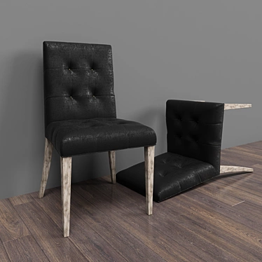 Sleek Modern Dining Chair 3D model image 1 