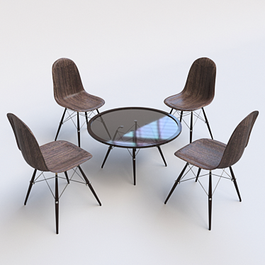 Sleek Modern Chair 3D model image 1 