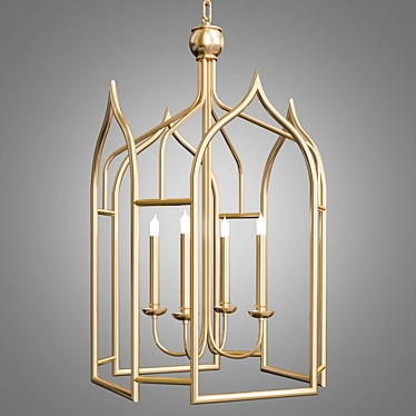 Elegant Cube Chandelier by Chelsea 3D model image 1 